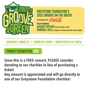 Family Donation to Groove on the Green