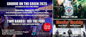 2025 Groover On The Green presented by Coca-Cola!!! Saturday, August 23, 2025 Greystone GCC Founders.